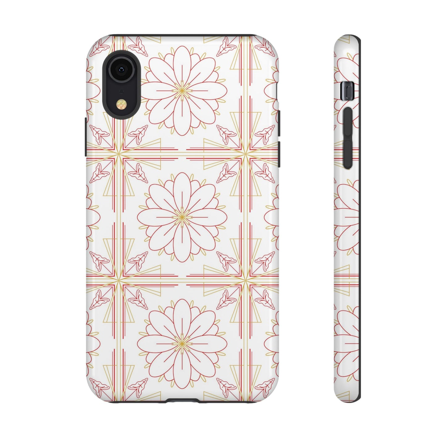 Floral Pattern Phone Case - Stylish Tough Case, Flower Design, Cute Mobile Cover, Phone Accessory, Gift for Her, Spring Style