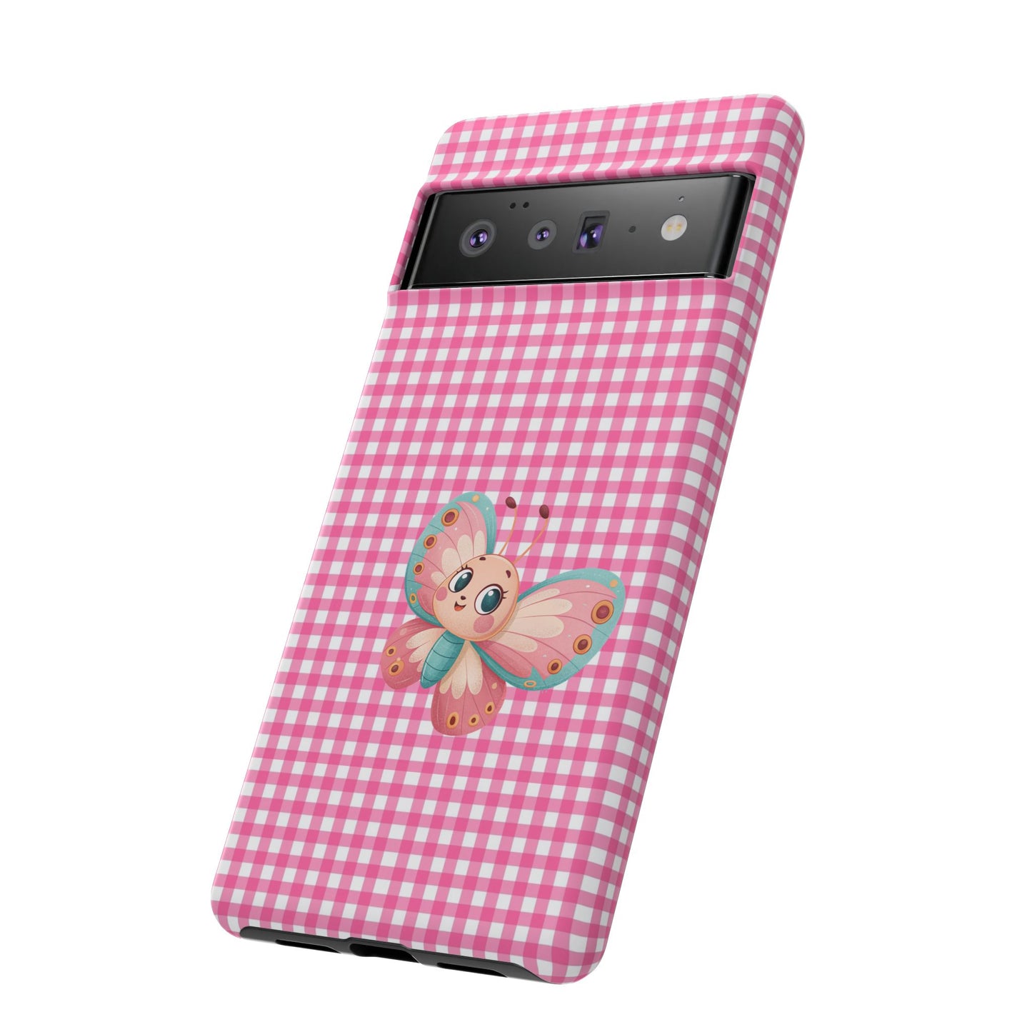 Cute Butterfly Phone Case, Tough Cases, Floral Phone Accessory, Gift for Her, Spring Fashion, Kids' Birthday Present, Pastel Aesthetic