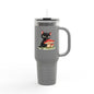 Cute Cat & Bunny Insulated Travel Mug - 40oz Drink Holder for Coffee, Tea, Gifts, Animal Lover, Travel