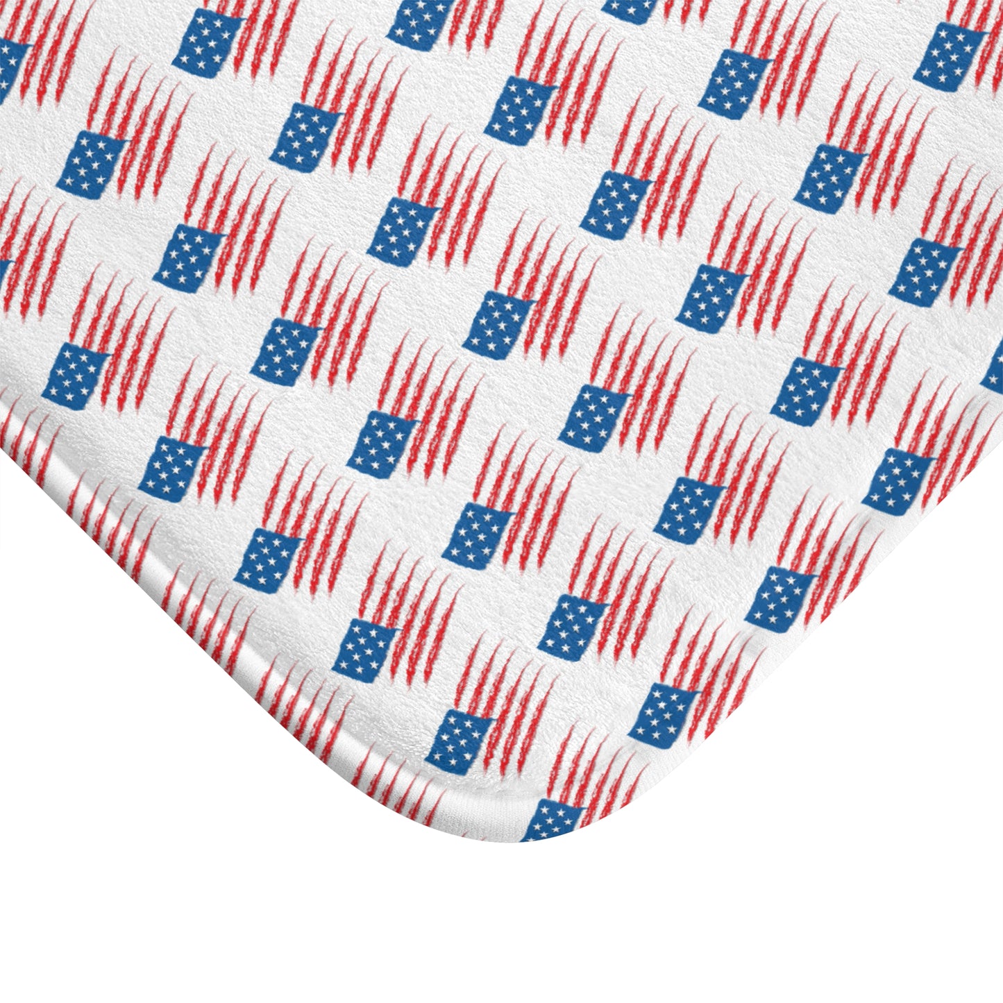 Patriotic Bath Mat with American Flag Design, Shower Mat, Bathroom Decor, Gift for Independence Day, USA Home Decor