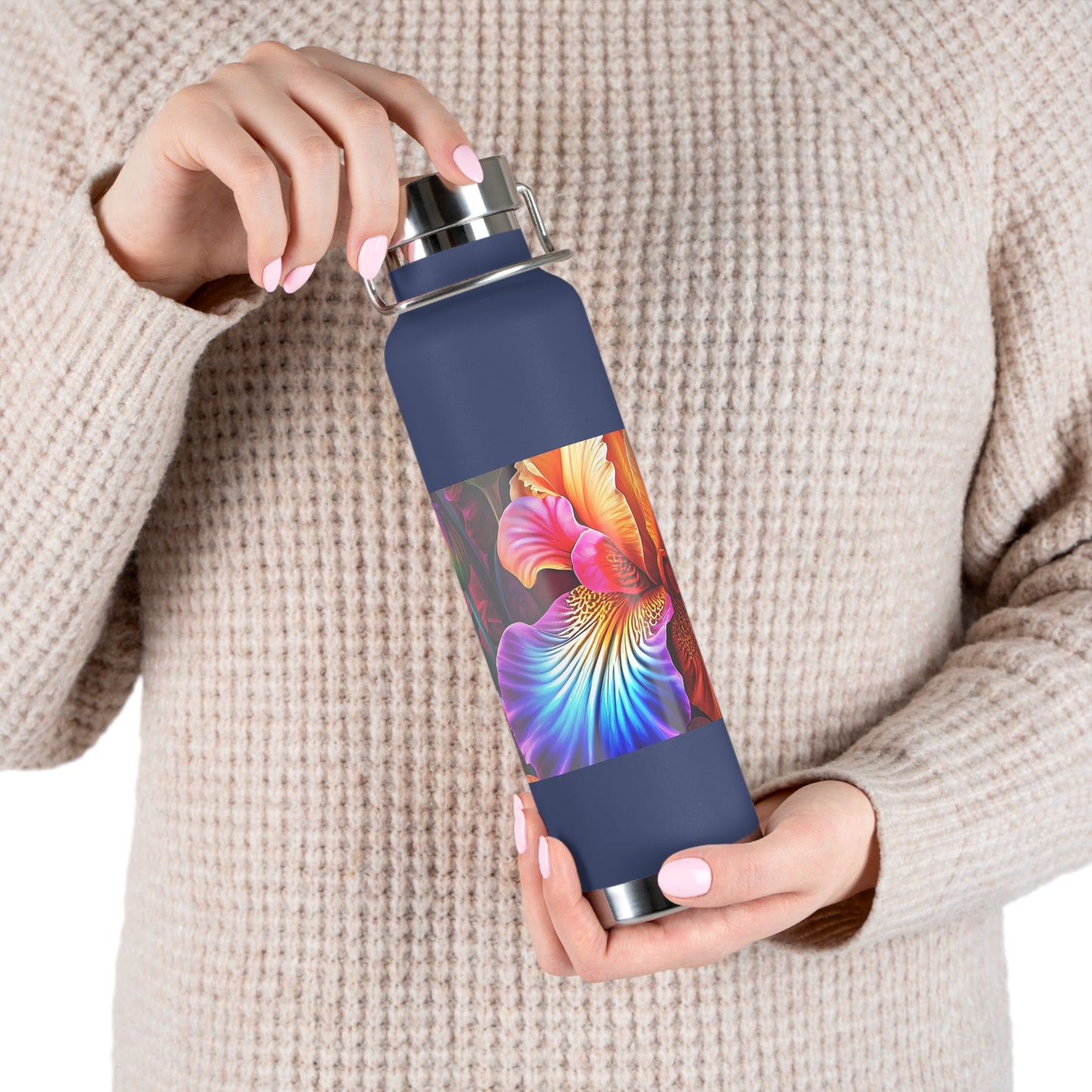 Astrological Copper Insulated Bottle, Cosmic Travel Mug, Horoscope Water Bottle, Starry Flask, Unique Gift for Astrology Lovers