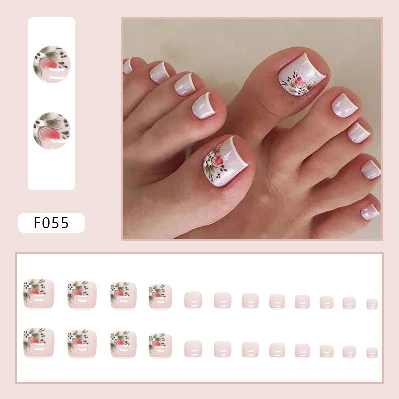 Pure desire French diamond flash ins wind sweet and cool hot girl press-on nails and Press-on toenails special – Image 16