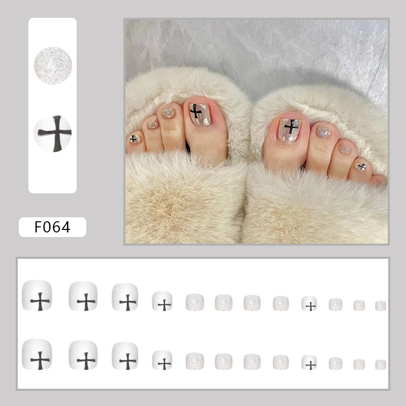 Pure desire French diamond flash ins wind sweet and cool hot girl press-on nails and Press-on toenails special fake nail manicure piece Press-on toenails nail｜365nails