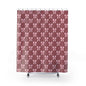 Pink Bow Pattern Shower Curtain — Feminine Floral Bow Bathroom Decor