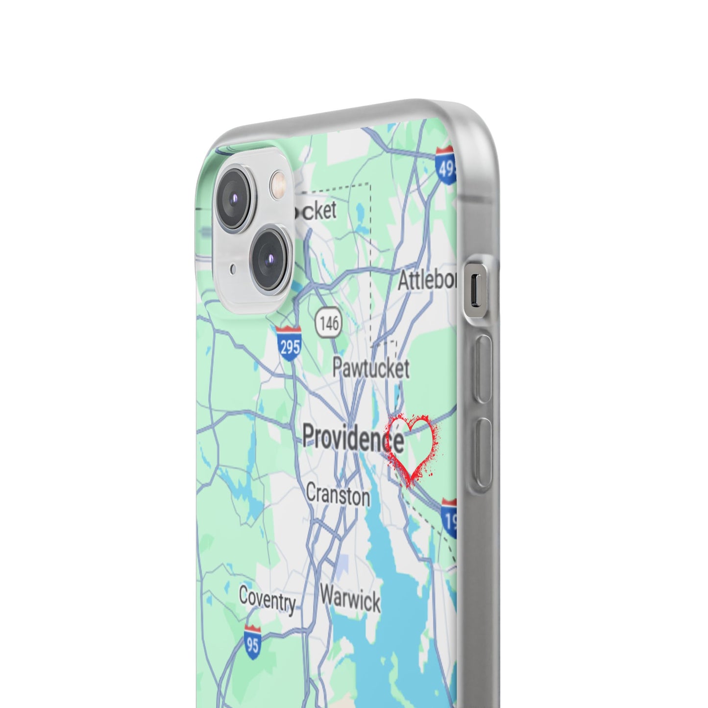Providence Heart Map Phone Case - Custom Flexible Smartphone Protector, Gift for Her, Map Lover's Accessory, Personalized Case, Travel [...]