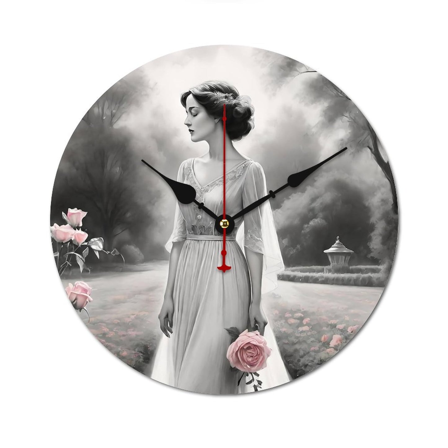 Wooden Wall Clock without Scale