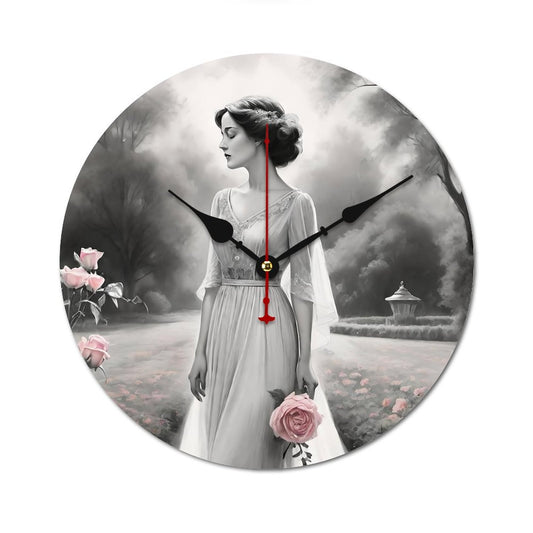 Wooden Wall Clock without Scale