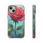 Floral Phone Case, Tough Cases with Elegant Rose Design, Stylish iPhone Cover, Rose Flower Gift for Nature Lovers, Unique Mobile Accessories