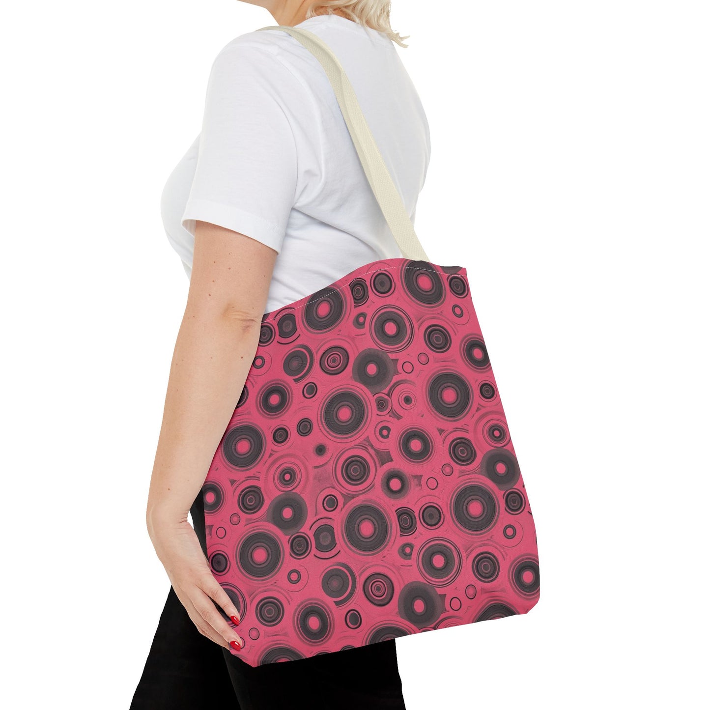 Colorful Retro Tote Bag, Stylish Beach Bag, Shopping Tote