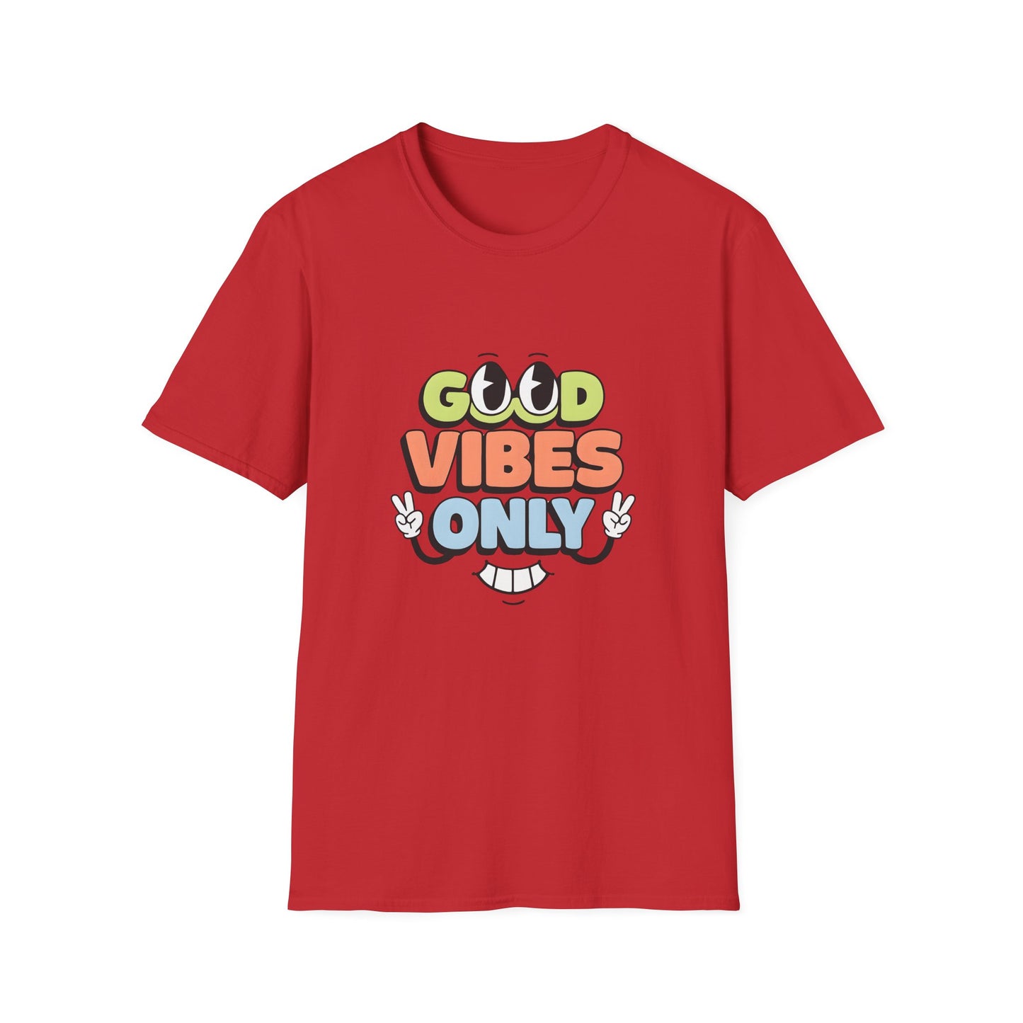 Good Vibes Only T-Shirt — Retro Smiley Graphic Tee