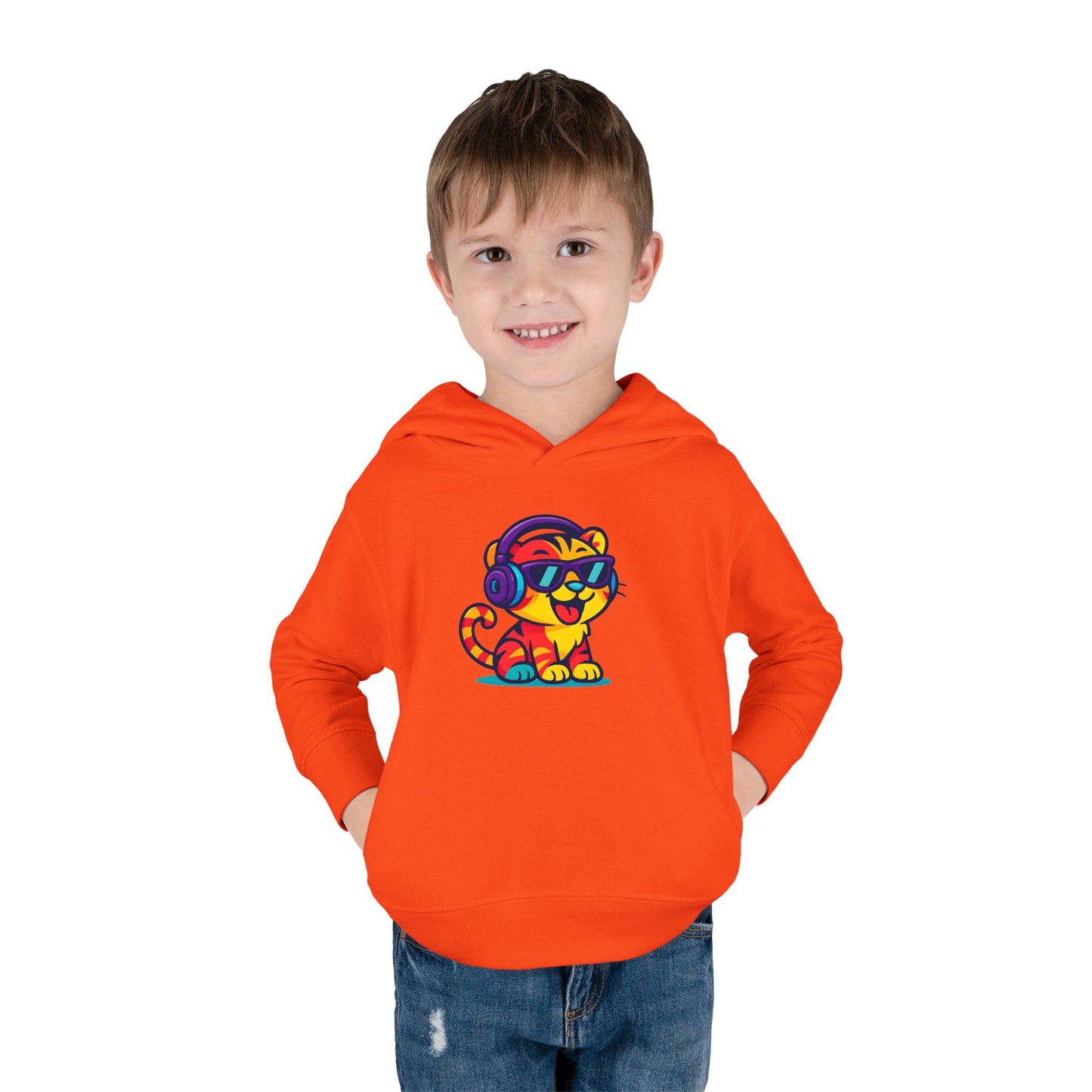Colorful Tiger Hoodie for Toddlers | Fun Pullover for Kids, Cute Toddler Apparel, Kids' Gift, Birthday Present, Playtime Wear