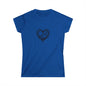 Women's Softstyle Tee with Heart Design, Casual Graphic T-Shirt, Gift for Her, Valentine’s Day Apparel, Trendy Outfit