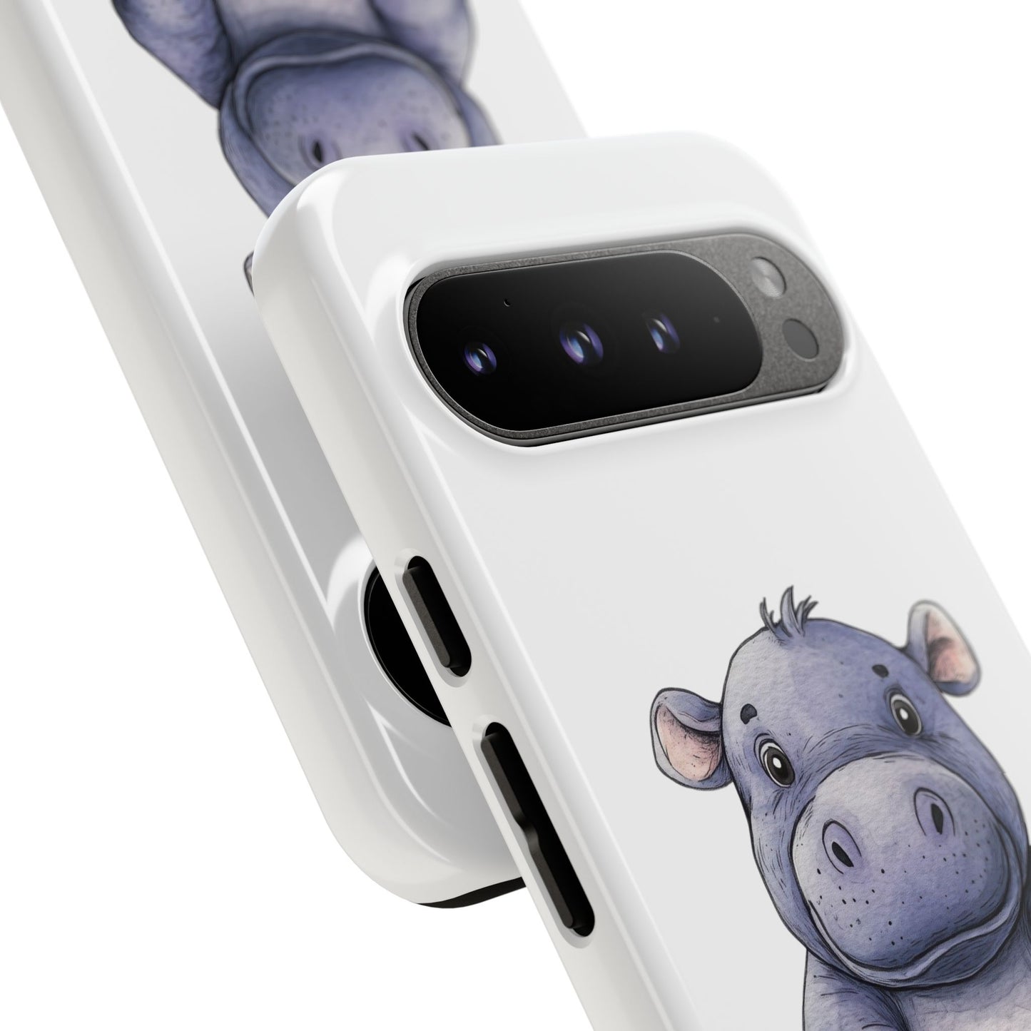 Cute Hippo Phone Case, Unique Tough Cases, Animal Lover Gift, Cute Animal Design, Baby Animal Phone Accessory