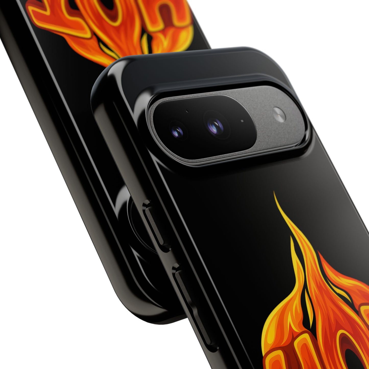 Stylish Phone Case, Hot Flames Design, Gift for Teens, Trendy Accessory, Protective Cover, Unique Phone Case