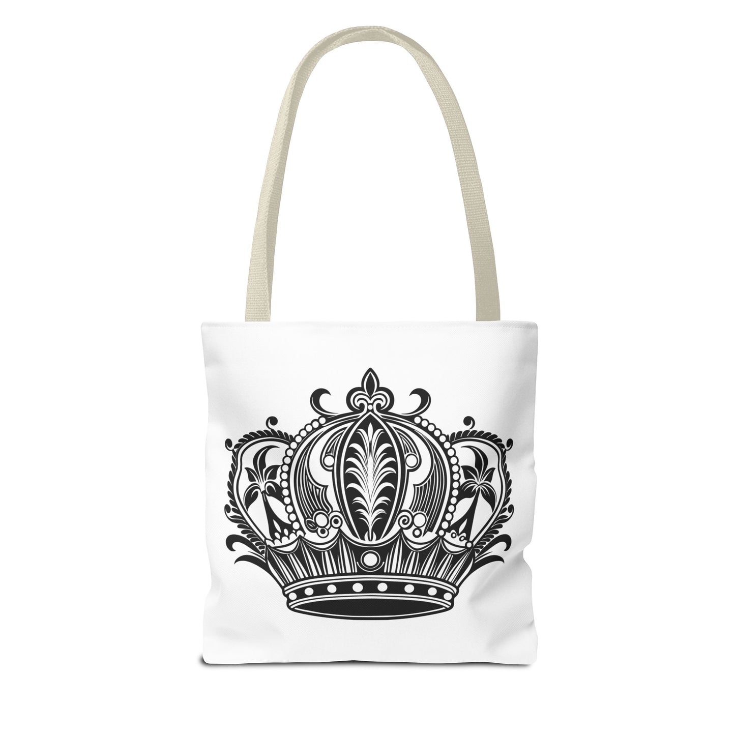 Crown Design Tote Bag, Royal Style Shopping Tote, Chic Grocery Bag, Gift for Her, Fashionable Accessories