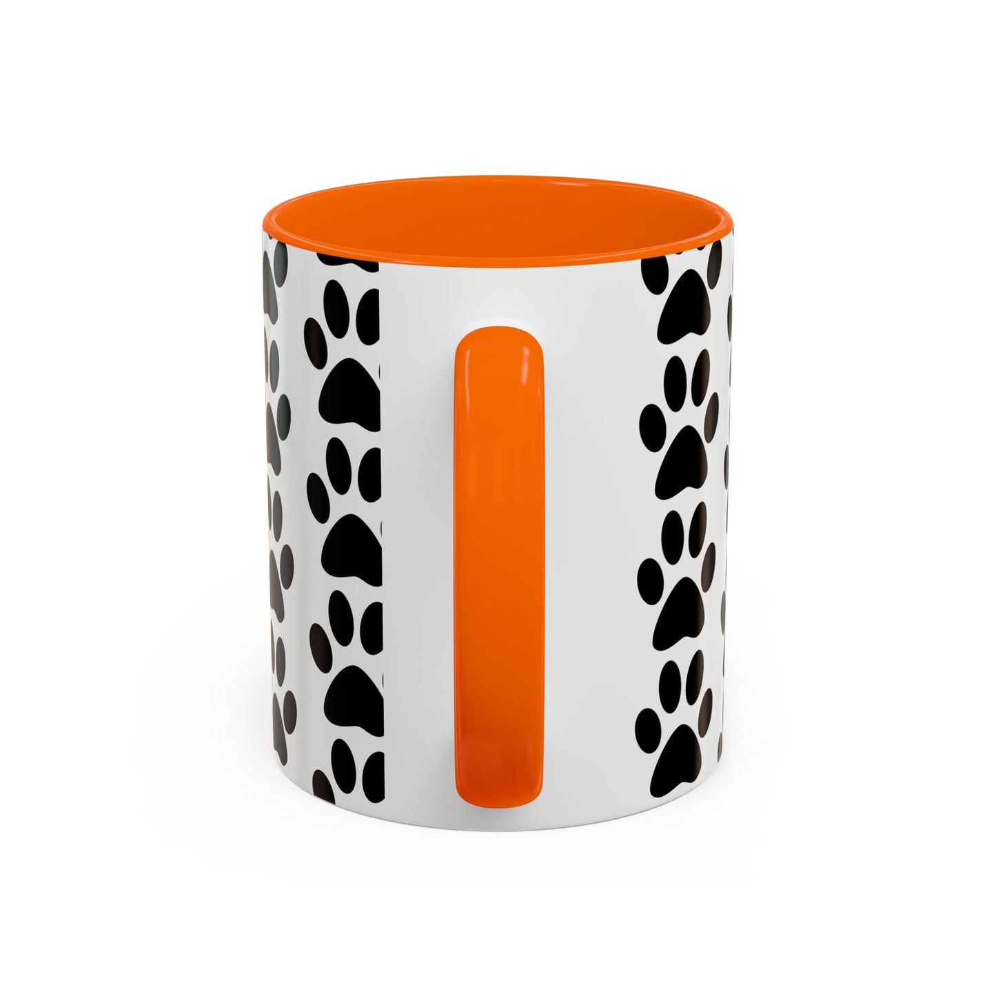 Paw Print Accent Coffee Mug - Dog Lover Gift, Black and White Pet Mug, Cute Animal Decor, Personalized Pet Owner Present, Coffee Tea Cup