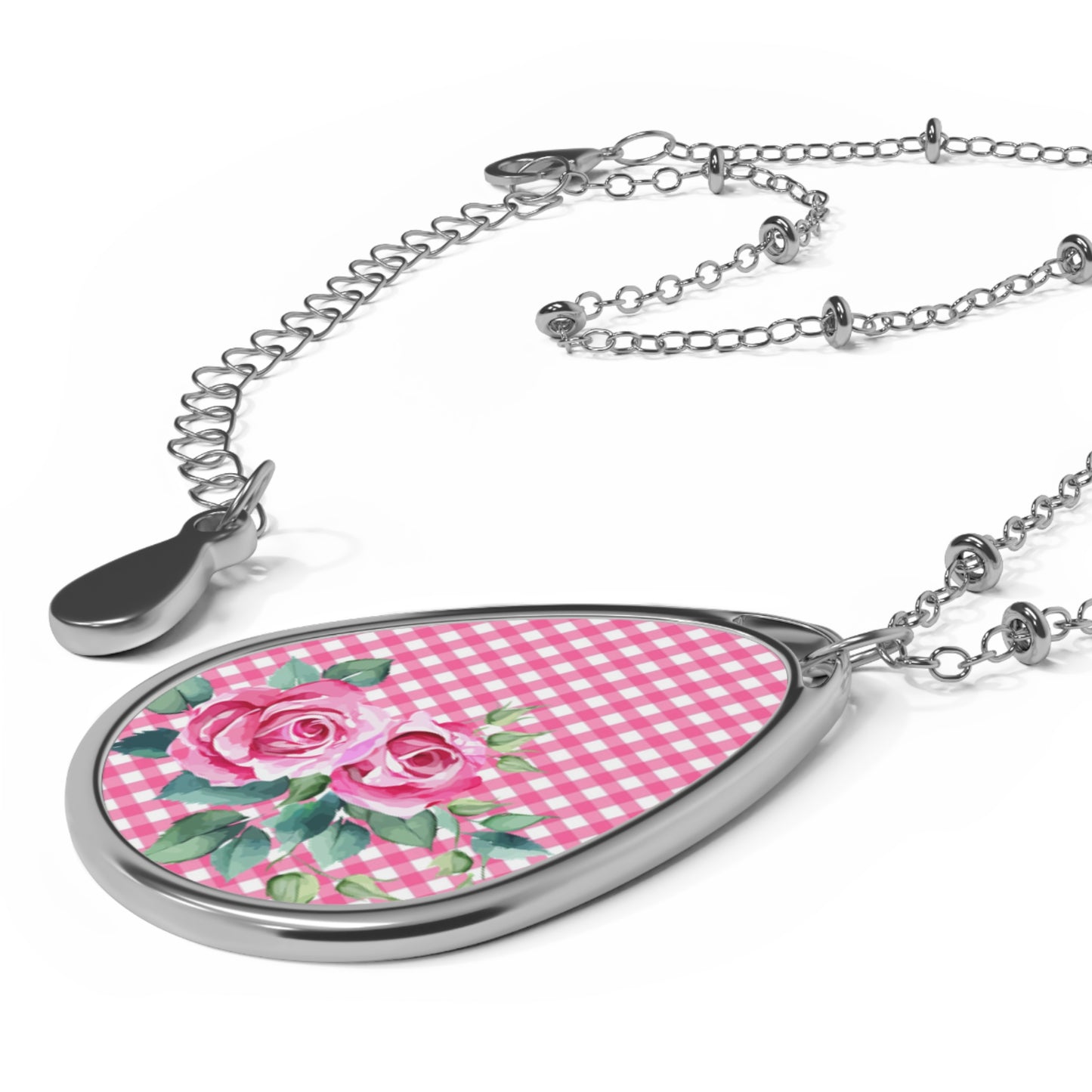 Oval Necklace - Pink