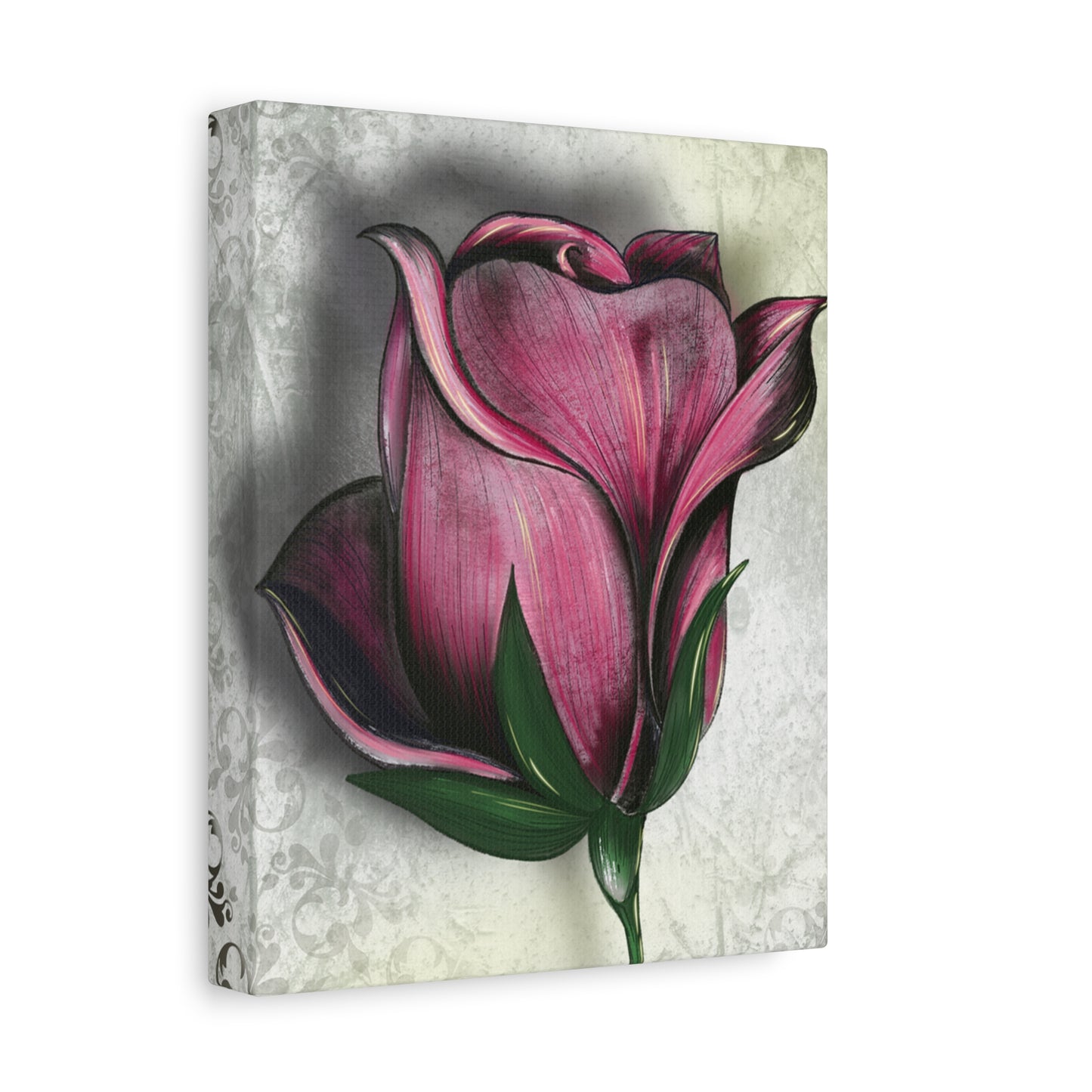 Matte Canvas, Stretched, 1.25" Purple Flowers