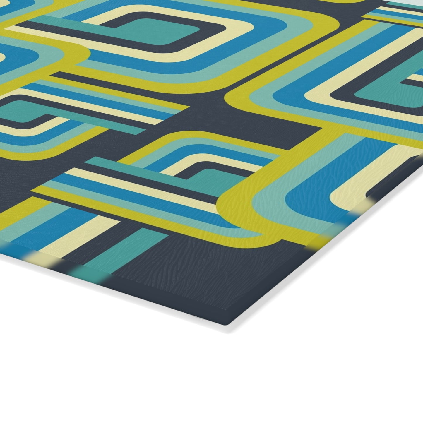 Retro-Inspired Glass Cutting Board, Stylish Kitchen Decor, Gift for Newlyweds, Housewarming, Modern Cooking, Unique Homeware