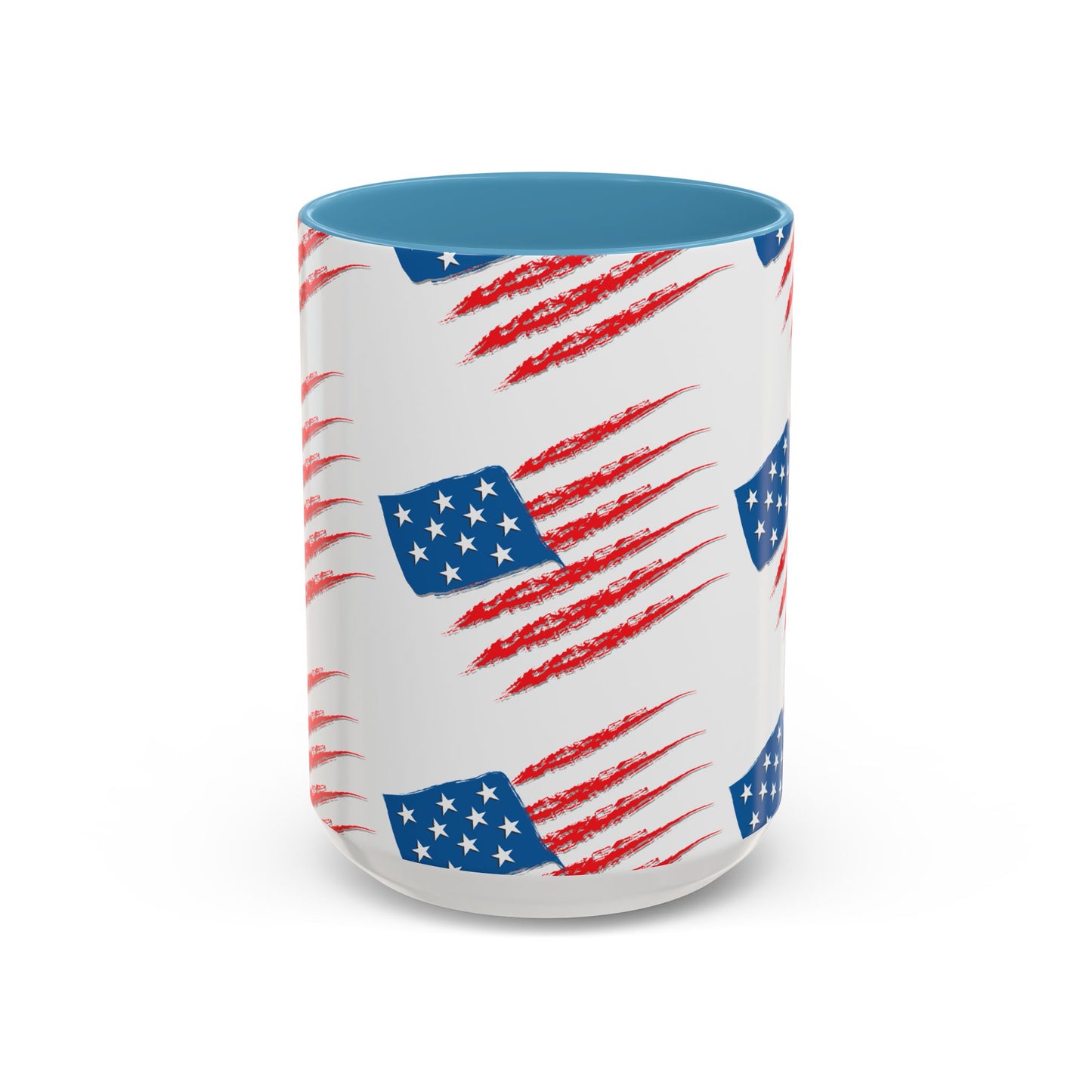 Patriotic Accent Coffee Mug | USA Flag Design, Perfect Gift for Veterans & Independence Day, Coffee Lover's Merchandise, Red White [...]
