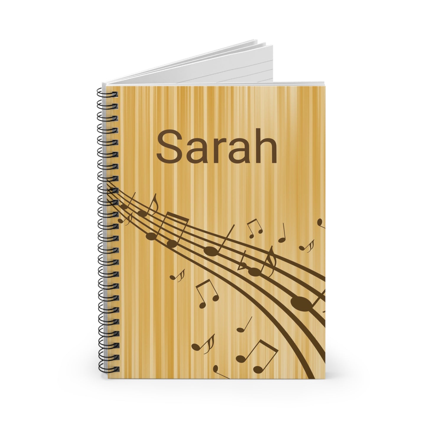 Personalized Music Spiral Notebook for Note-Taking, Journaling, Gifts, Student Supplies, Music Lover