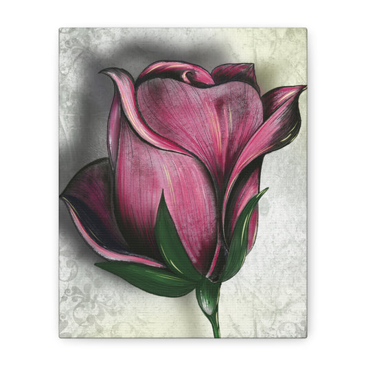 Matte Canvas, Stretched, 1.25" Purple Flowers