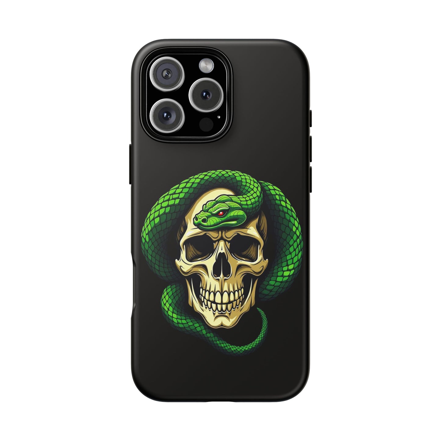 Skull & Snake Phone Case | Tough Cases, Protective Cover, Edgy Phone Accessories, Gothic Gift, Halloween Decor