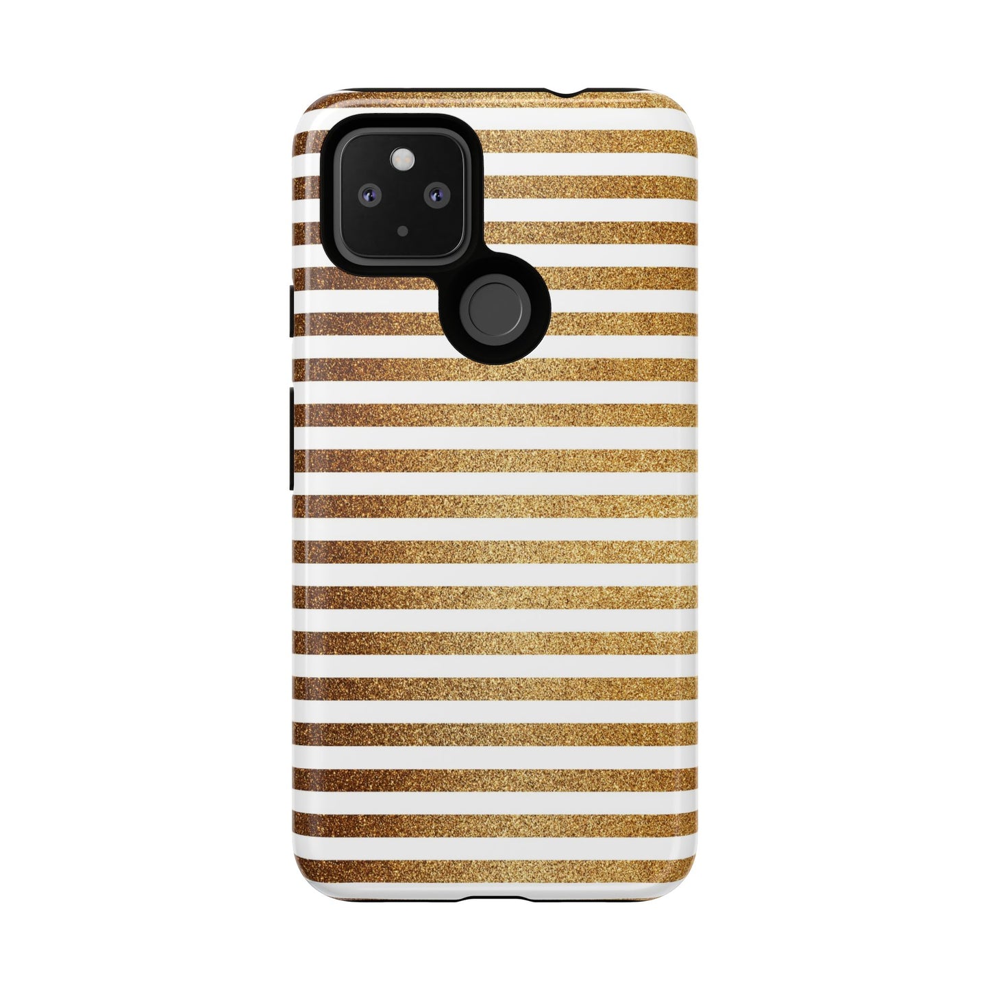 Glamorous Gold Striped Phone Case | Tough Cases, Stylish Phone Cover, Chic Accessories, Gift for Her, Fashionable Tech