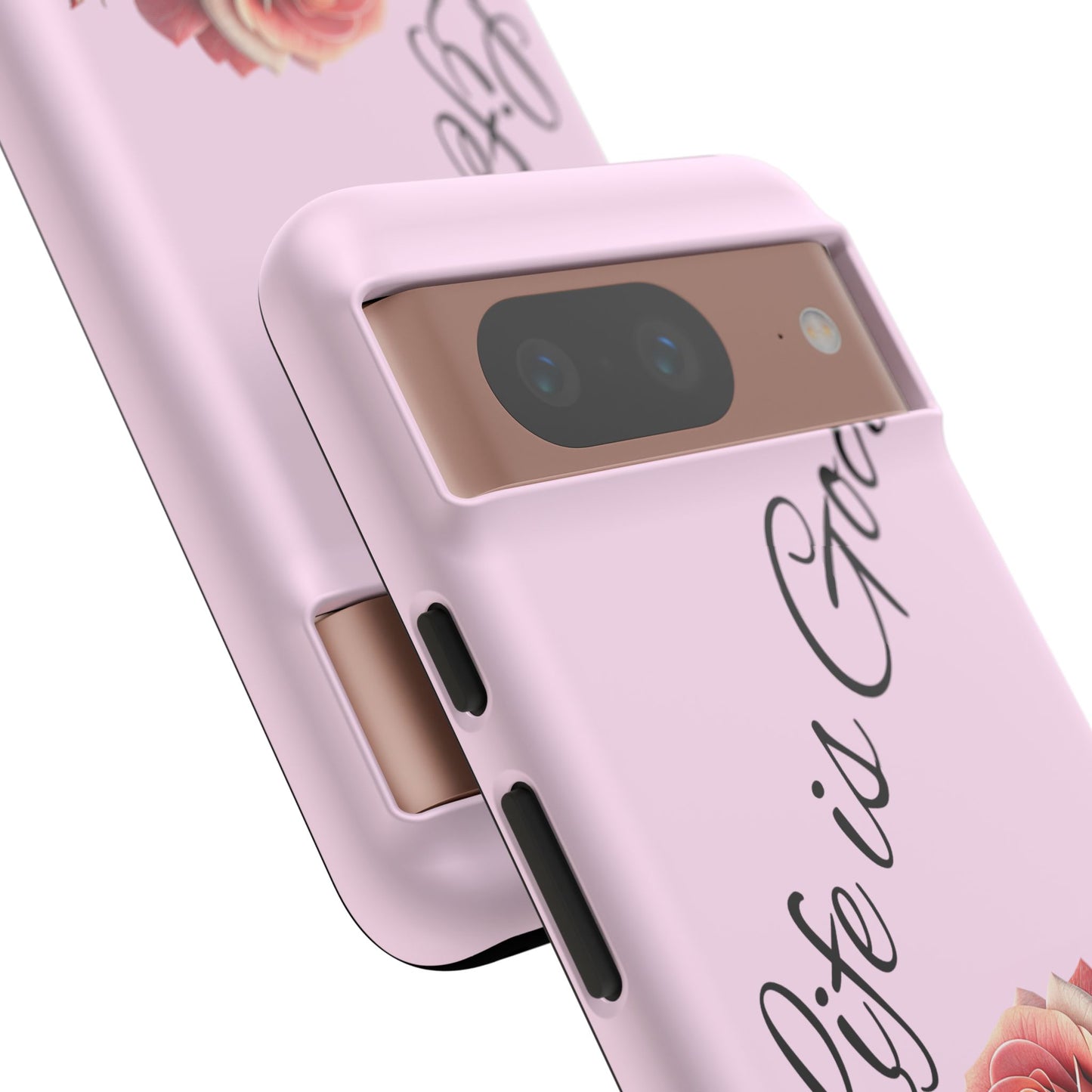 Roses & Positivity Phone Case - Floral Design, Life is Good, Tough Cases for Everyday Wear, Gift for Friends, Mother's Day, Spring [...]