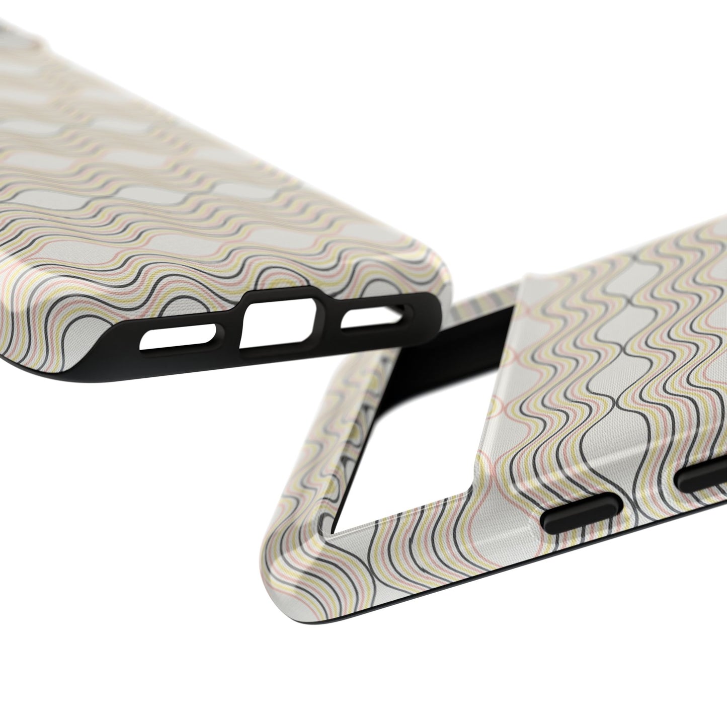 Stylish Phone Case for Tough Protection, Wavy Design, Chic Accessory, Gift for Her, Trendy Tech, Holiday Gift Idea