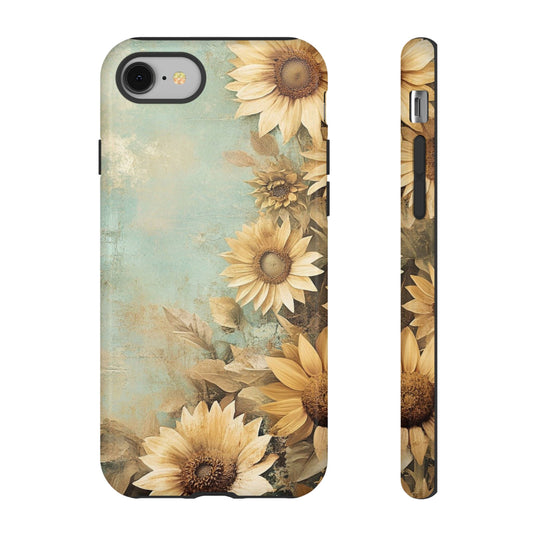 Sunflower Phone Case, Tough Shell Floral Cover, Nature Inspired Gift, Durable Protective Case, Perfect for Spring and Summer
