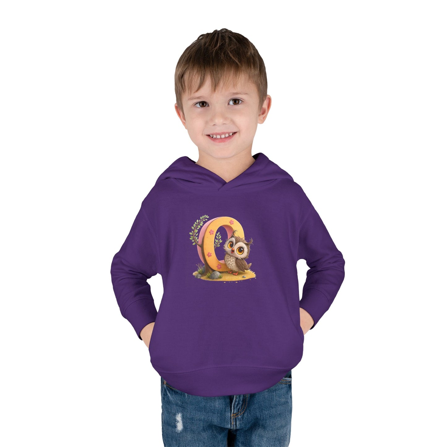Adorable Toddler Owl Pullover Fleece Hoodie, Cute Kids Hoodie, Owl Design, Cozy Toddler Apparel, Perfect for Gifts and Playtime