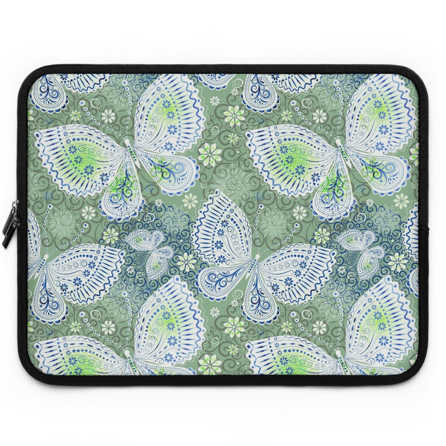 Butterfly Pattern Laptop Sleeve, Eco-Friendly Laptop Case, Computer Bag, Gift for Her, Personalized Tech Accessory
