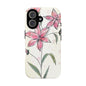 Floral Phone Case with Elegant Pink Lilies, Cute Floral Accessories, Phone Protection, Gift for Her, Stylish Cell Phone Cover