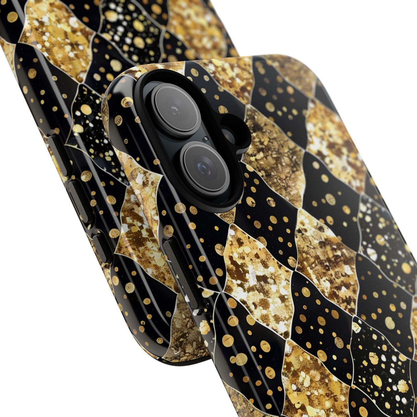 Elegant Gold & Black Phone Case for Tough Protection