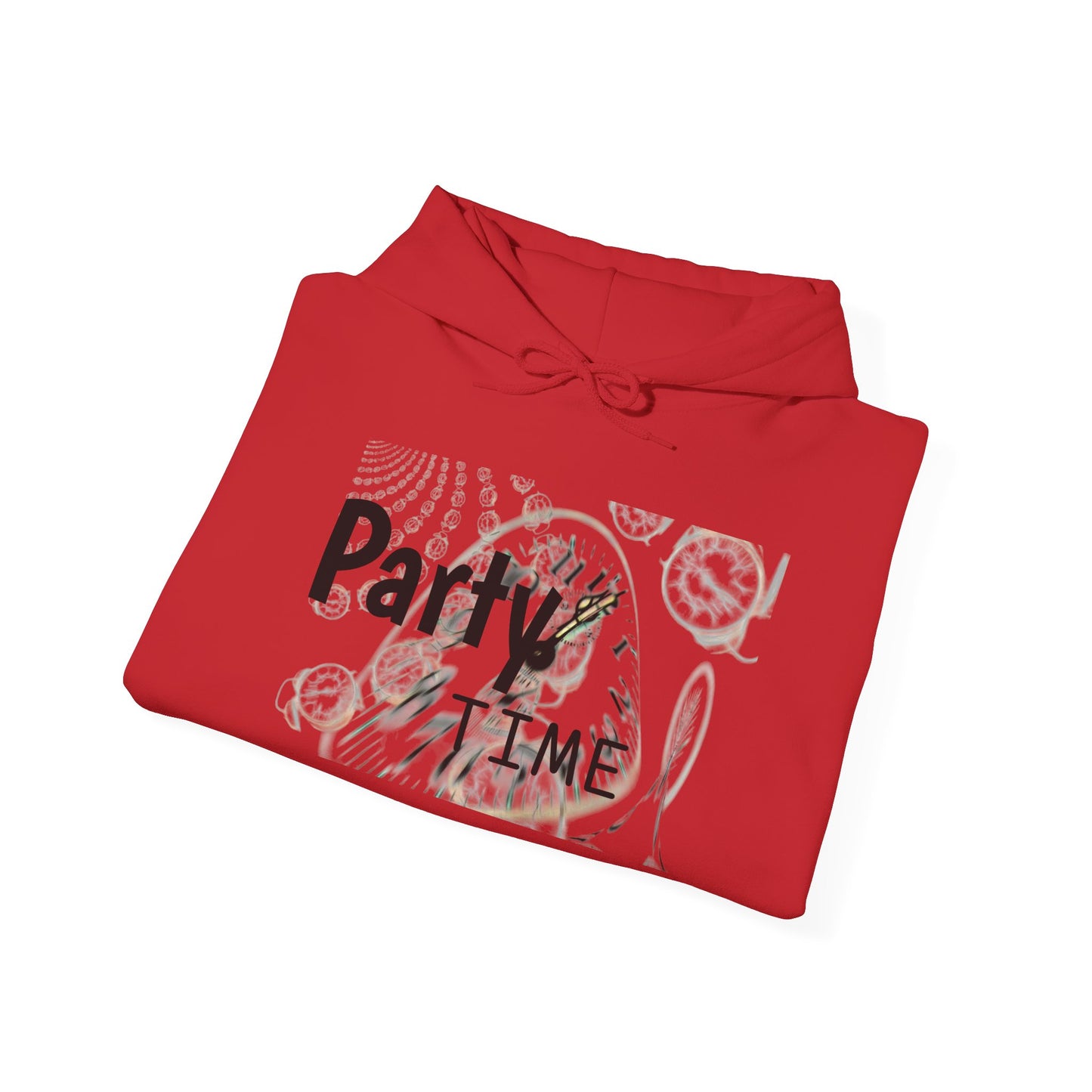 Party Time Unisex Hooded Sweatshirt, Fun Casualwear, Comfortable Gift, Perfect for Celebrations, Party-Outfit Essential