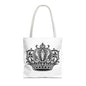 Crown Design Tote Bag, Royal Style Shopping Tote, Chic Grocery Bag, Gift for Her, Fashionable Accessories