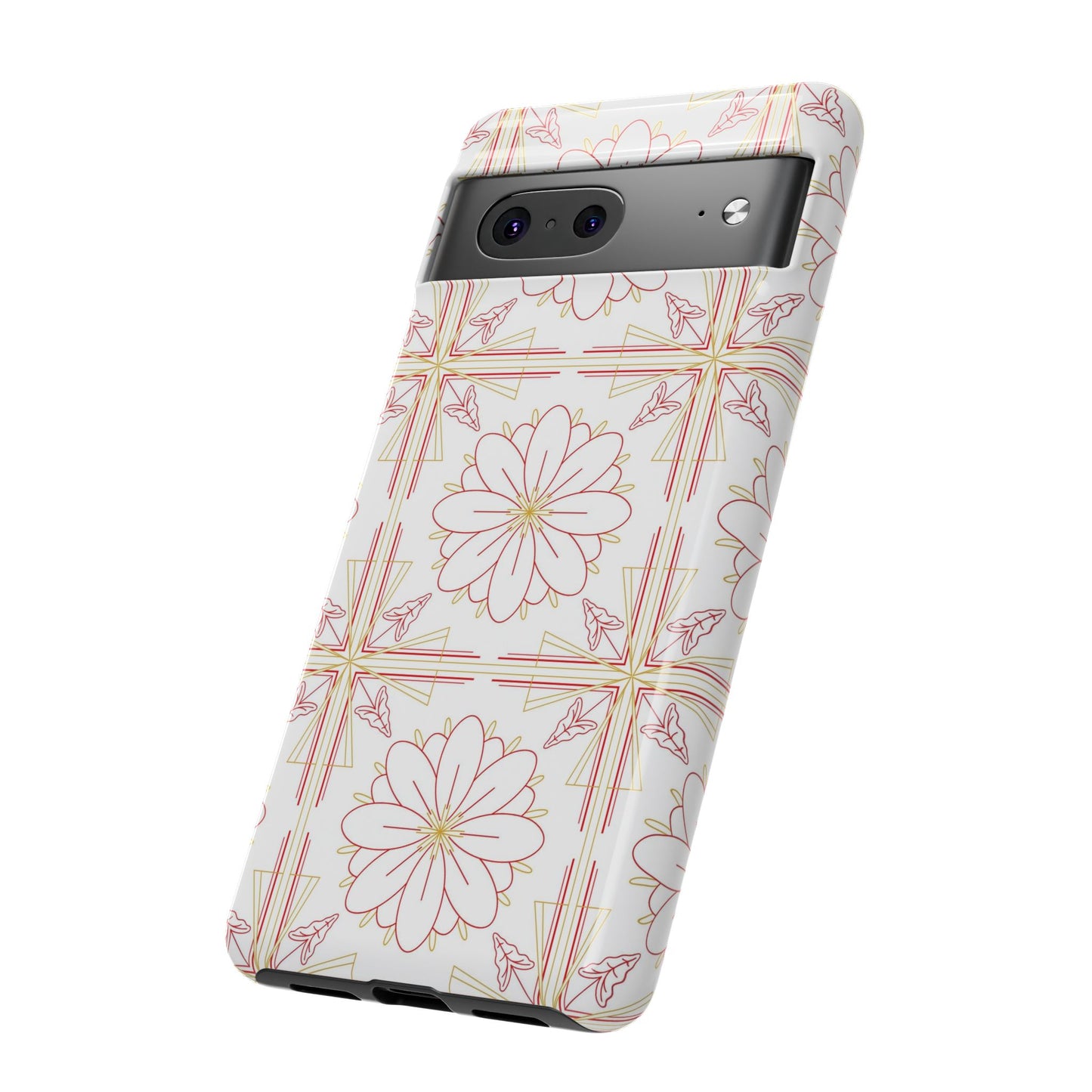 Floral Pattern Phone Case - Stylish Tough Case, Flower Design, Cute Mobile Cover, Phone Accessory, Gift for Her, Spring Style