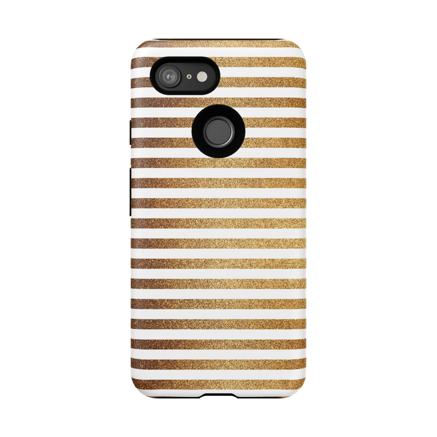 Glamorous Gold Striped Phone Case | Tough Cases, Stylish Phone Cover, Chic Accessories, Gift for Her, Fashionable Tech