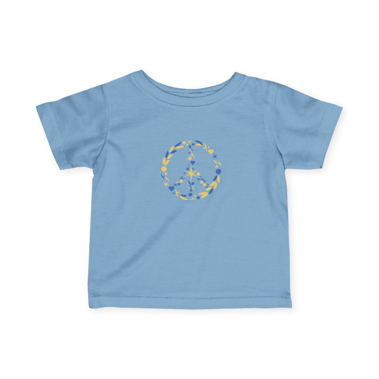 Infant Peace Symbol Tee, Baby Shirt, Toddler T-Shirt, Cute Infant Apparel, Gift for New Parents, Kids' Fashion