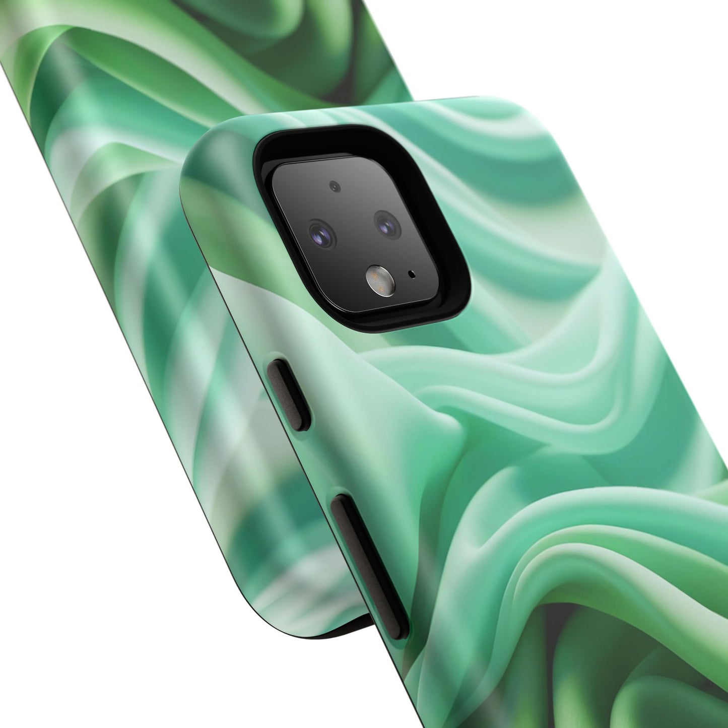 Stylish Phone Case, Tough Case, Green Abstract Design, Cell Phone Cover, Unique Gift, Trendy Accessory