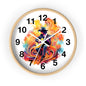Guitarist Art Wall Clock — Colorful Blues Music Decor