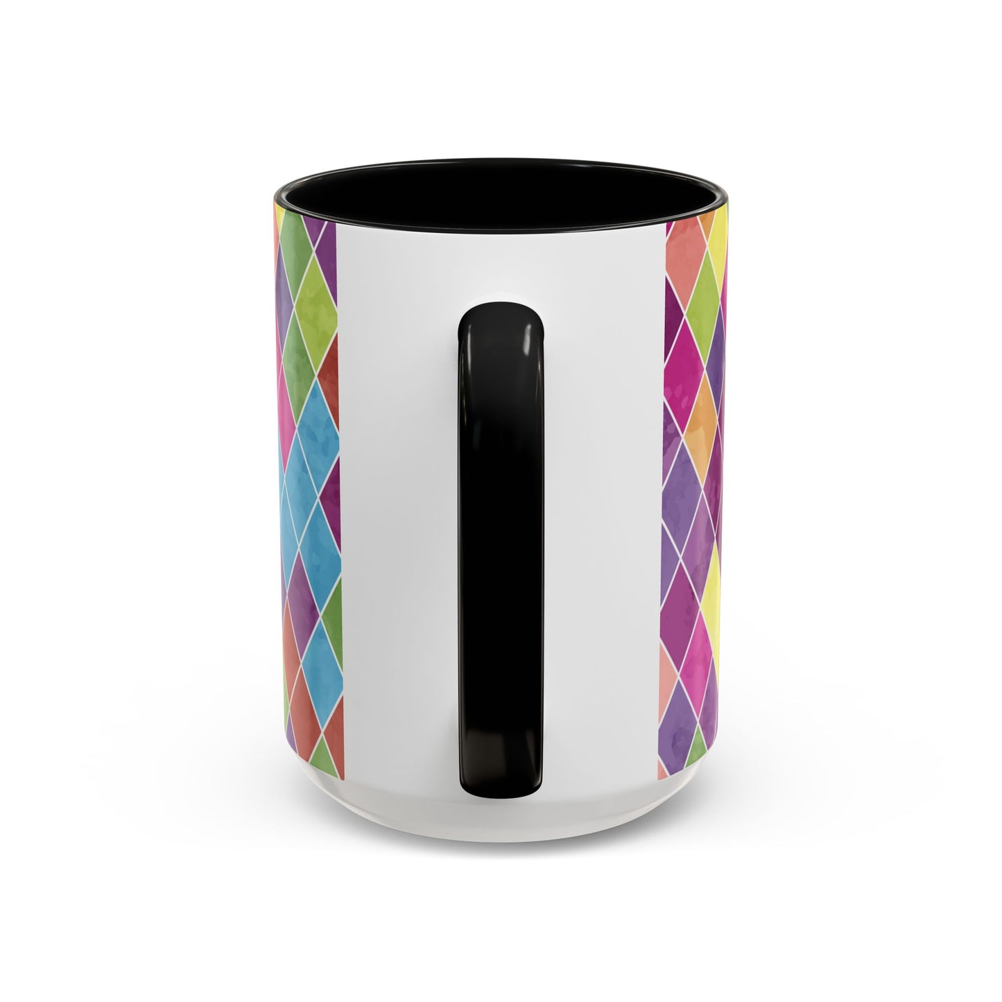 Colorful Diamond Pattern Coffee Mug, Coffee Lover Gift, Bright Kitchen Decor, Artistic Mug, Vibrant Drinkware