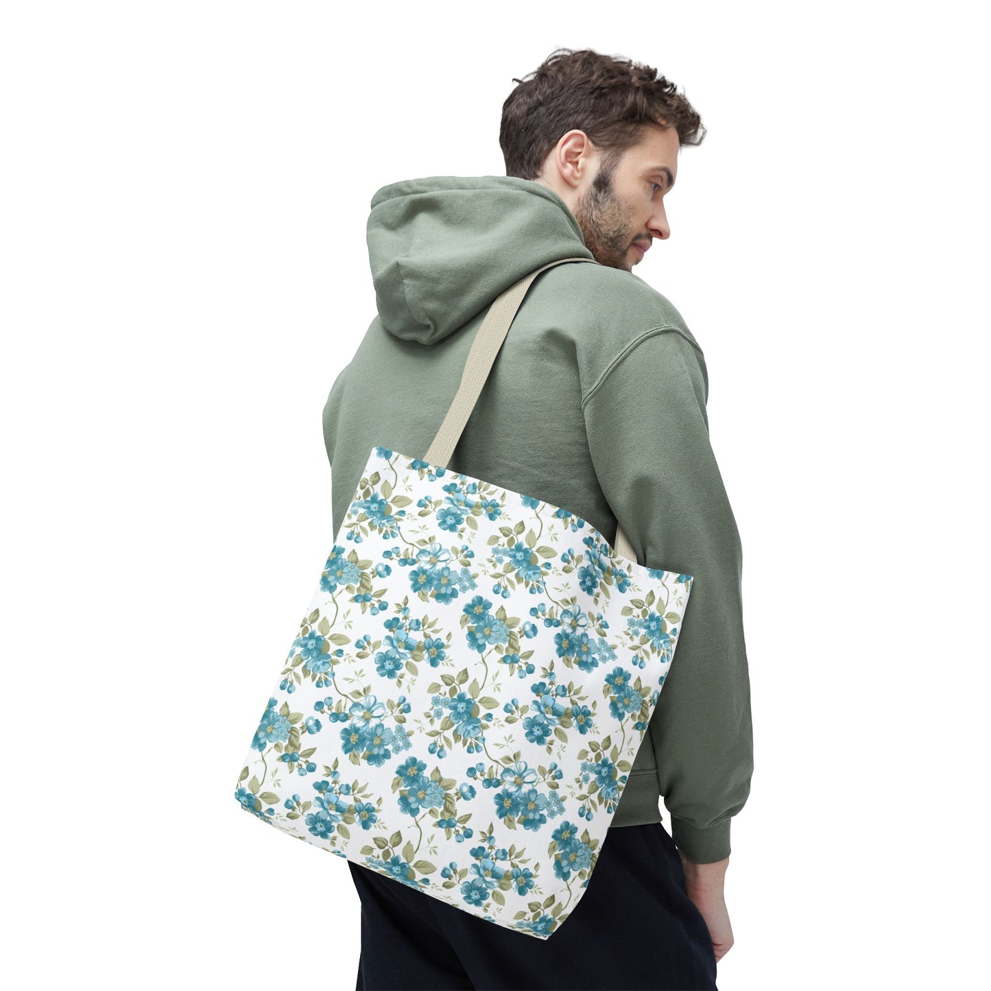 Floral Design Tote Bag | Reusable Shopping Bag, Beach Tote, Eco-Friendly Bag, Gift for Her, Travel Organizer