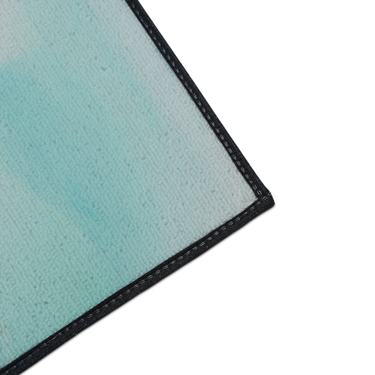 Heavy Duty Floor Mat — Teal Ocean Abstract Slip-Resistant Entry Rug