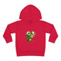 Whimsical Toddler Frog Pullover Hoodie, Cute Kids Fleece Sweater, Playful Toddler Clothing, Children's Gift, Animal Lover Apparel