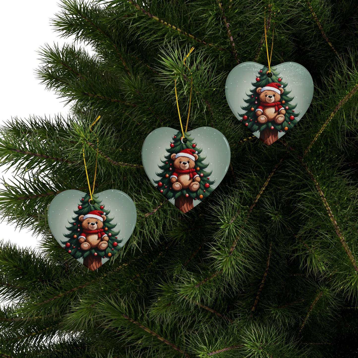 Ceramic Ornaments, 2-Side Print, (1pc, 3pcs, 5pcs, 10pcs)