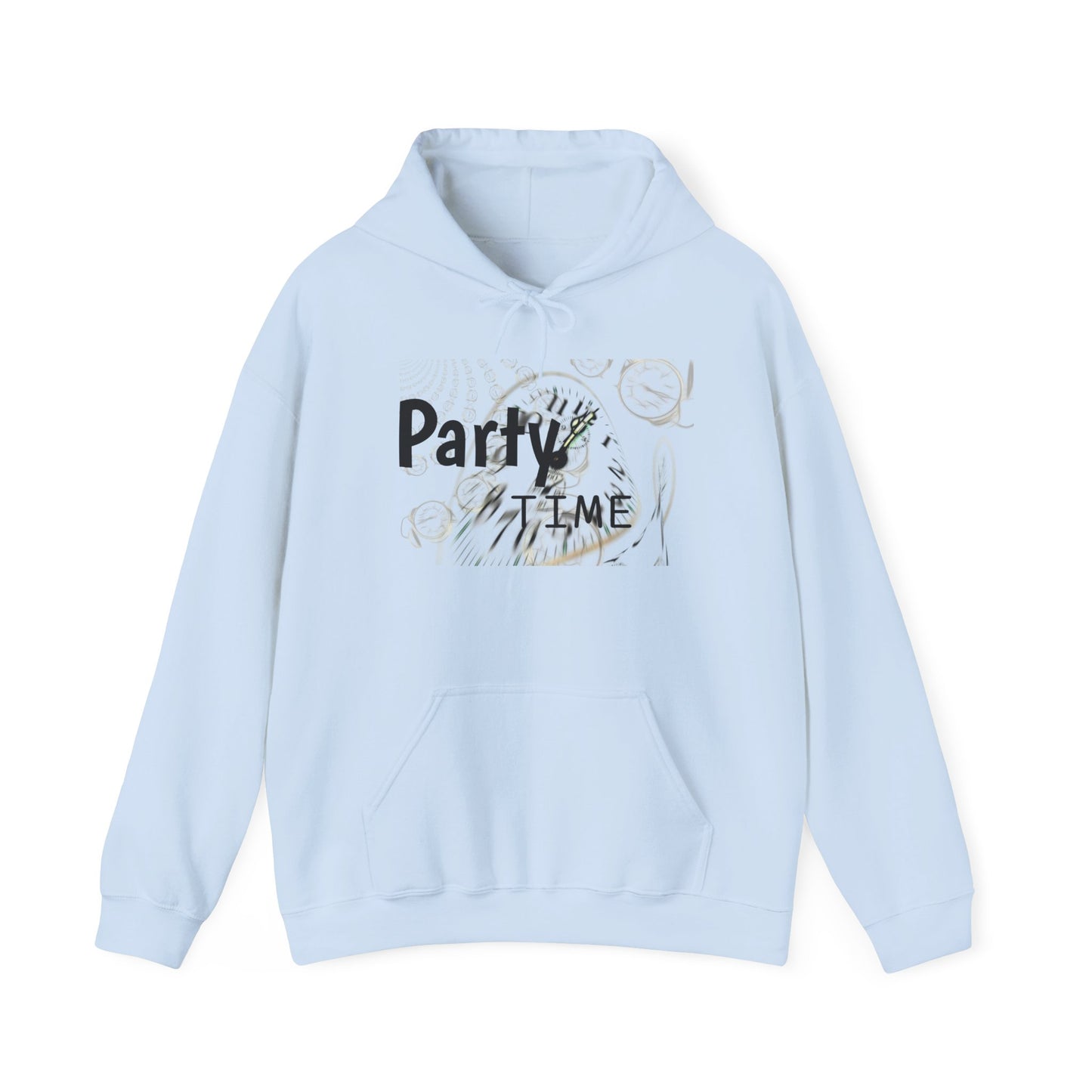 Party Time Unisex Hooded Sweatshirt, Fun Casualwear, Comfortable Gift, Perfect for Celebrations, Party-Outfit Essential