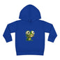 Whimsical Toddler Frog Pullover Hoodie, Cute Kids Fleece Sweater, Playful Toddler Clothing, Children's Gift, Animal Lover Apparel
