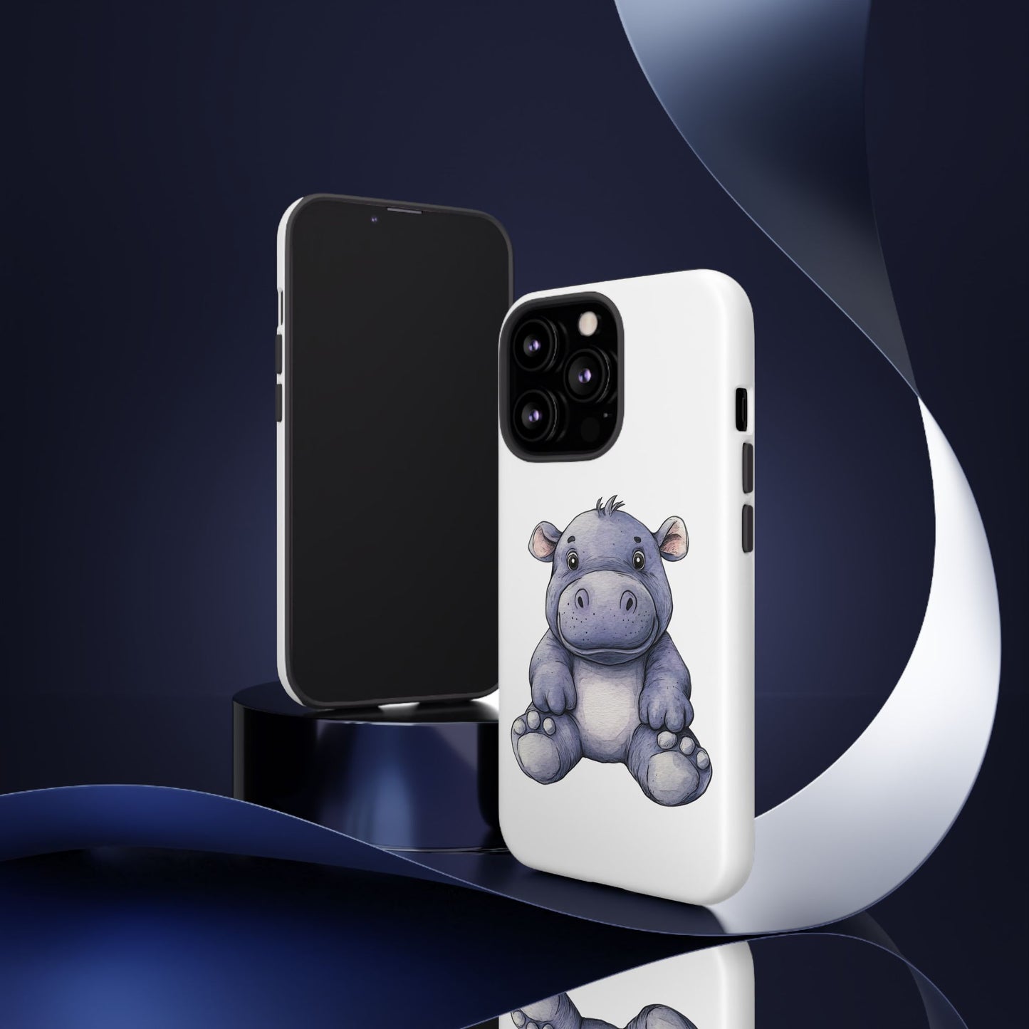 Cute Hippo Phone Case, Unique Tough Cases, Animal Lover Gift, Cute Animal Design, Baby Animal Phone Accessory